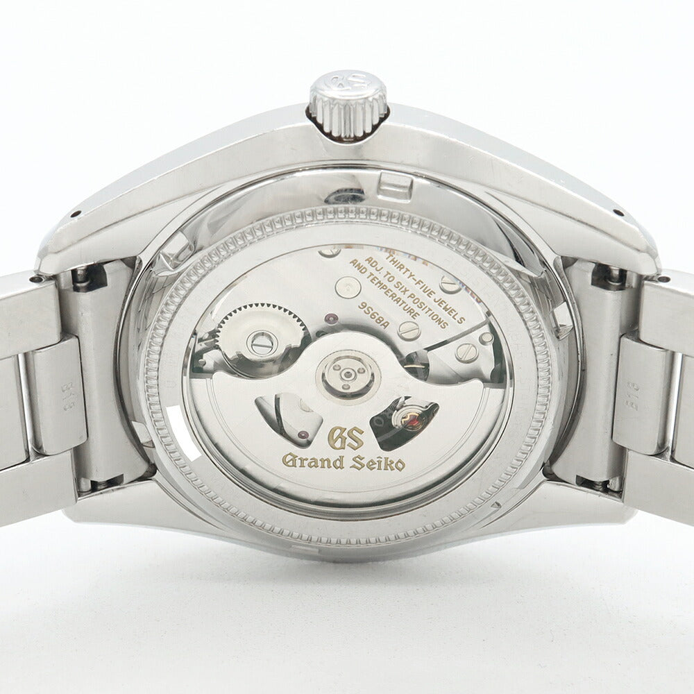 SEIKO セイコー GS グランドセイコー メカニカル 9S68-00B0 SBGR309 デイト 100m防水 裏スケ 黒 ブラック SS ステンレス メンズ 自動巻き【6ヶ月保証】【腕時計】【中古】