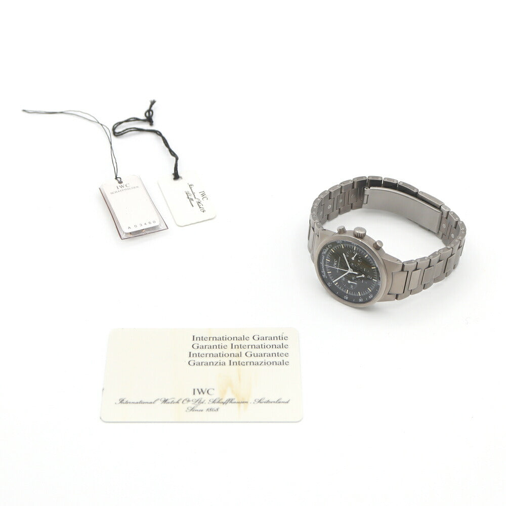 電池交換済 IWC インターナショナルウォッチカンパニー GST クロノグラフ IW372701 デイト スモールセコンド 黒 ブラック Ti チタン メンズ クォーツ 【6ヶ月保証】【腕時計】【中古】