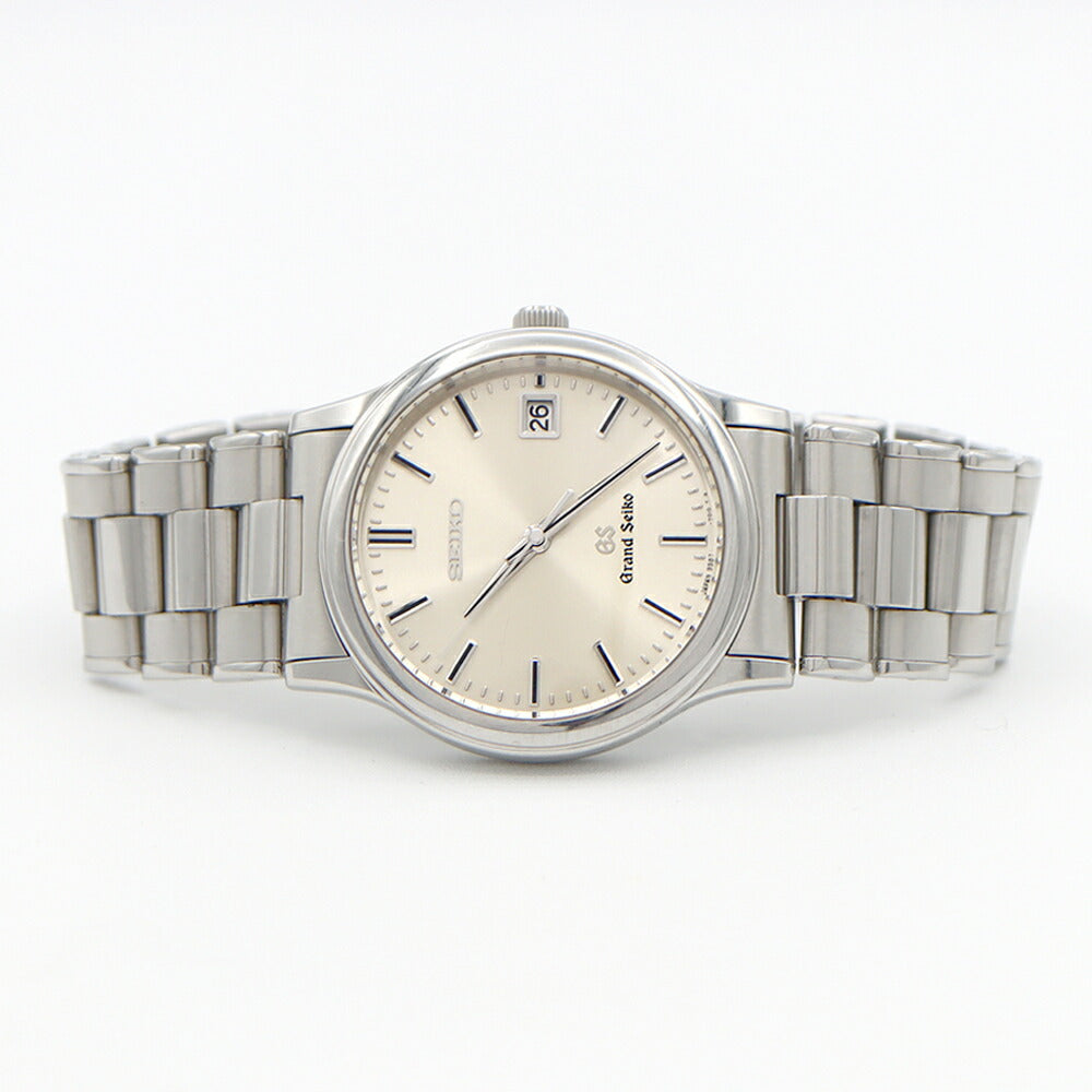 電池交換済 SEIKO セイコー GS グランドセイコー 9587-7010 デイト 100m防水 シルバー SS ステンレス メンズ クォーツ【6ヶ月保証】【腕時計】【中古】
