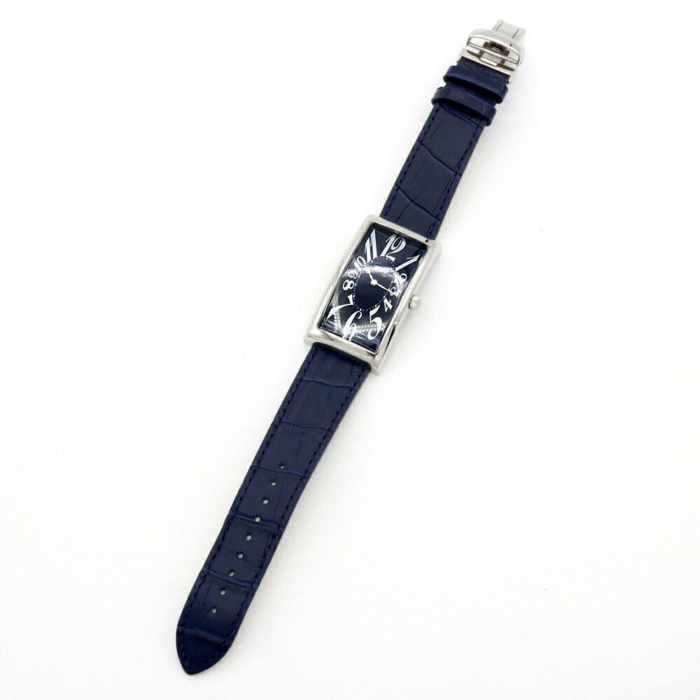 電池交換済 TISSOT ティソ ヘリテージ バナナウォッチ T117509A 30m防水 紺 ネイビー SS ステンレス 純正ベルト 純正尾錠 メンズ クォーツ【6ヶ月保証】【腕時計】【中古】