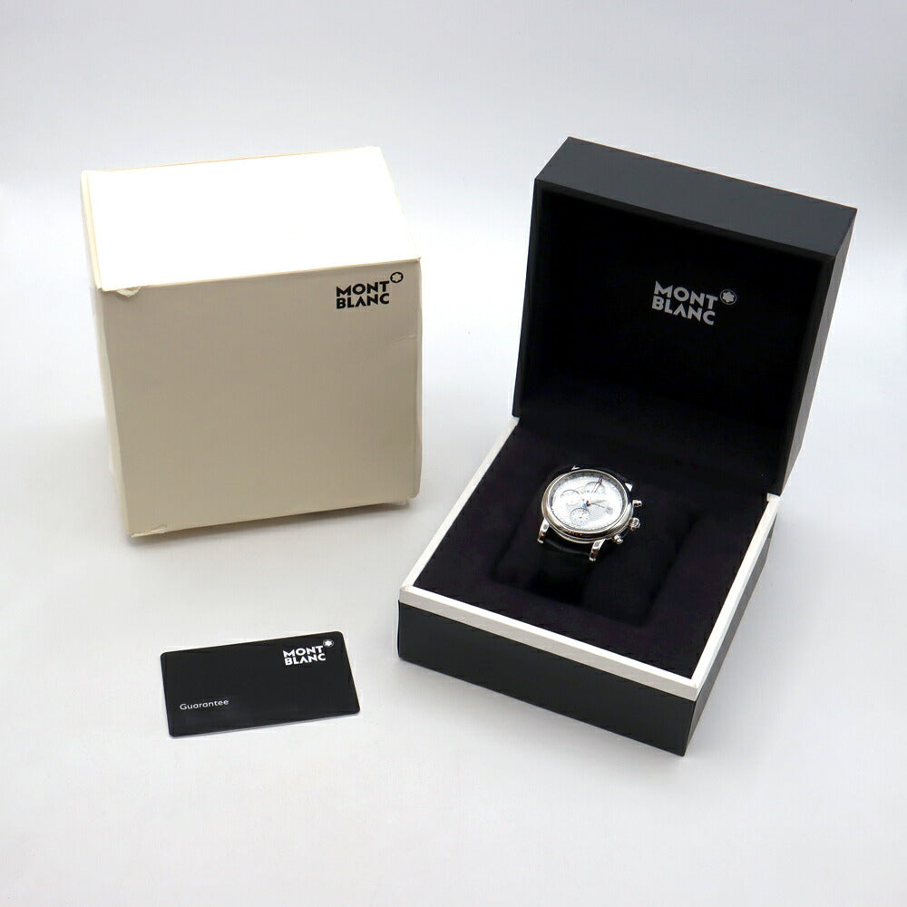 MONTBLANC モンブラン スター クロノグラフ UTC 7223 113880 デイト シルバー SS ステンレス 純正ベルト 純正尾錠 メンズ 自動巻き【6ヶ月保証】【腕時計】【中古】