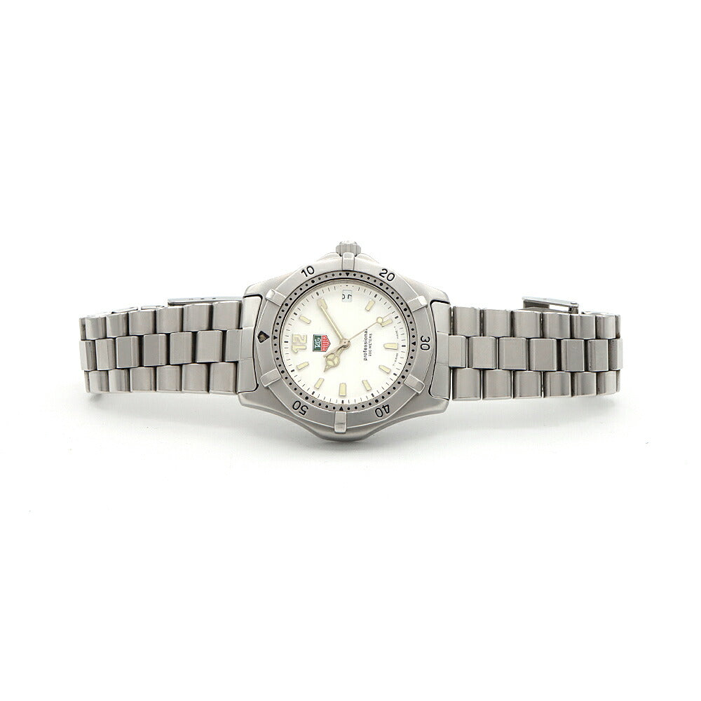 電池交換済 TAG Heuer タグホイヤー プロフェッショナル200 WK1111 デイト 200ｍ防水 白 ホワイト SS ステンレス メンズ クォーツ【6ヶ月保証】【腕時計】【中古】