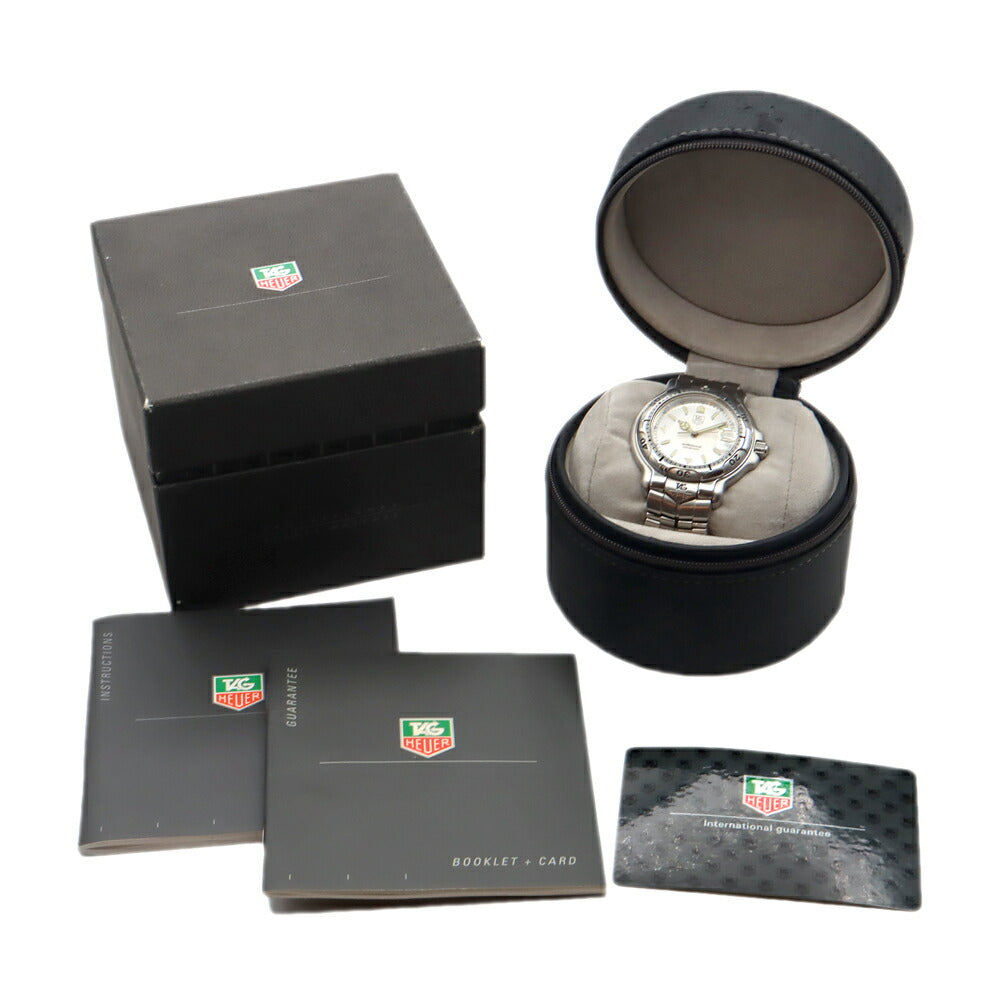 電池交換済 TAG Heuer タグホイヤー 6000シリーズ プロフェッショナル WH1113 デイト 200m防水 シルバー SS ステンレス メンズ クォーツ【6ヶ月保証】【腕時計】【中古】