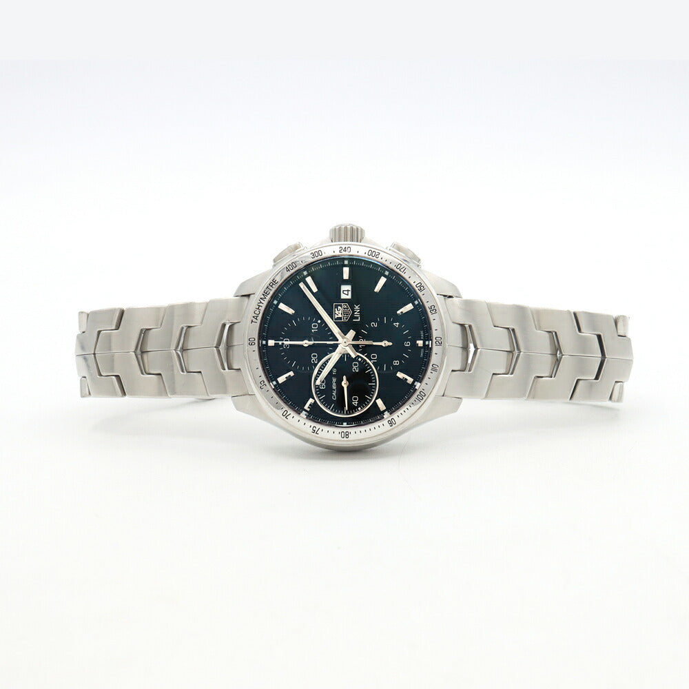 内部点検済 TAG Heuer タグホイヤー リンク キャリバー16 クロノグラフ CAT2010 BA0952 100m防水 デイト 黒 ブラック SS ステンレス メンズ 自動巻き【6ヶ月保証】【腕時計】【中古】