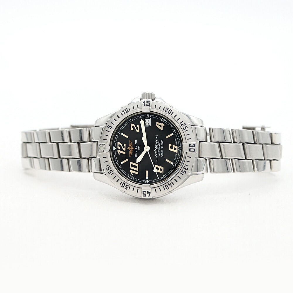 BREITLING ブライトリング コルト オーシャン A17050 デイト 500m防水 黒 ブラック SS ステンレス メンズ 自動巻き【6ヶ月保証】【腕時計】【中古】