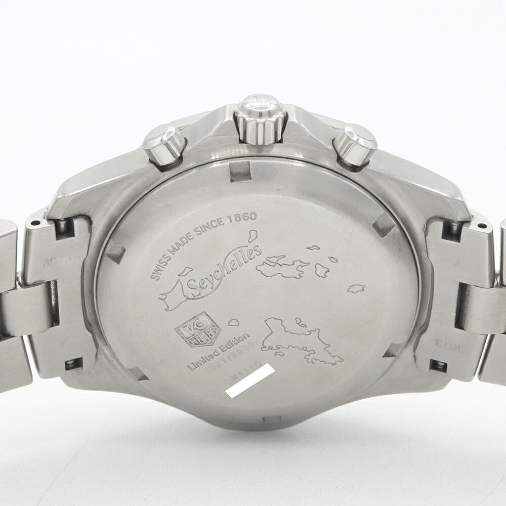 電池交換済 TAG Heuer タグホイヤー エクスクルーシブ 2000 セイシェル諸島 3000本限定 CN111D BA0337 クロノグラフ 200m防水 デイト 青 ブルー SS ステンレス メンズ クォーツ【6ヶ月保証】【腕時計】【中古】