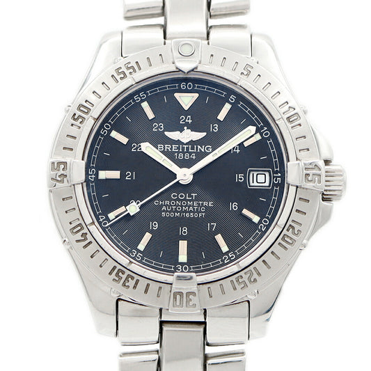 BREITLING ブライトリング コルトオーシャン A17350 クロノメーター デイト 500m防水 黒 ブラック SS ステンレス メンズ 自動巻き【6ヶ月保証】【腕時計】【中古】