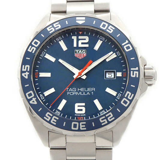 電池交換済 TAG Heuer タグホイヤー フォーミュラ1 WAZ1010 200ｍ防水 デイト 青 ブルー SS ステンレス メンズ クォーツ【6ヶ月保証】【腕時計】【中古】