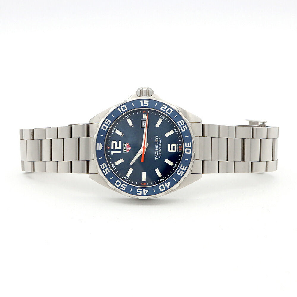 電池交換済 TAG Heuer タグホイヤー フォーミュラ1 WAZ1010 200ｍ防水 デイト 青 ブルー SS ステンレス メンズ クォーツ【6ヶ月保証】【腕時計】【中古】
