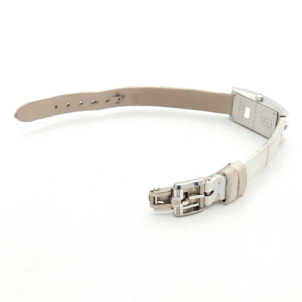 電池交換済 HARRY WINSTON ハリーウィンストン アヴェニューC ミニ ムーンフェイズ 純正ダイヤベゼル AVCQMP16WW001 ダイヤモンド リューズダイヤ 白 ホワイトシェル K18WG ホワイトゴールド レディース クォーツ　アベニュー【6ヶ月保証】【腕時計】【中古】