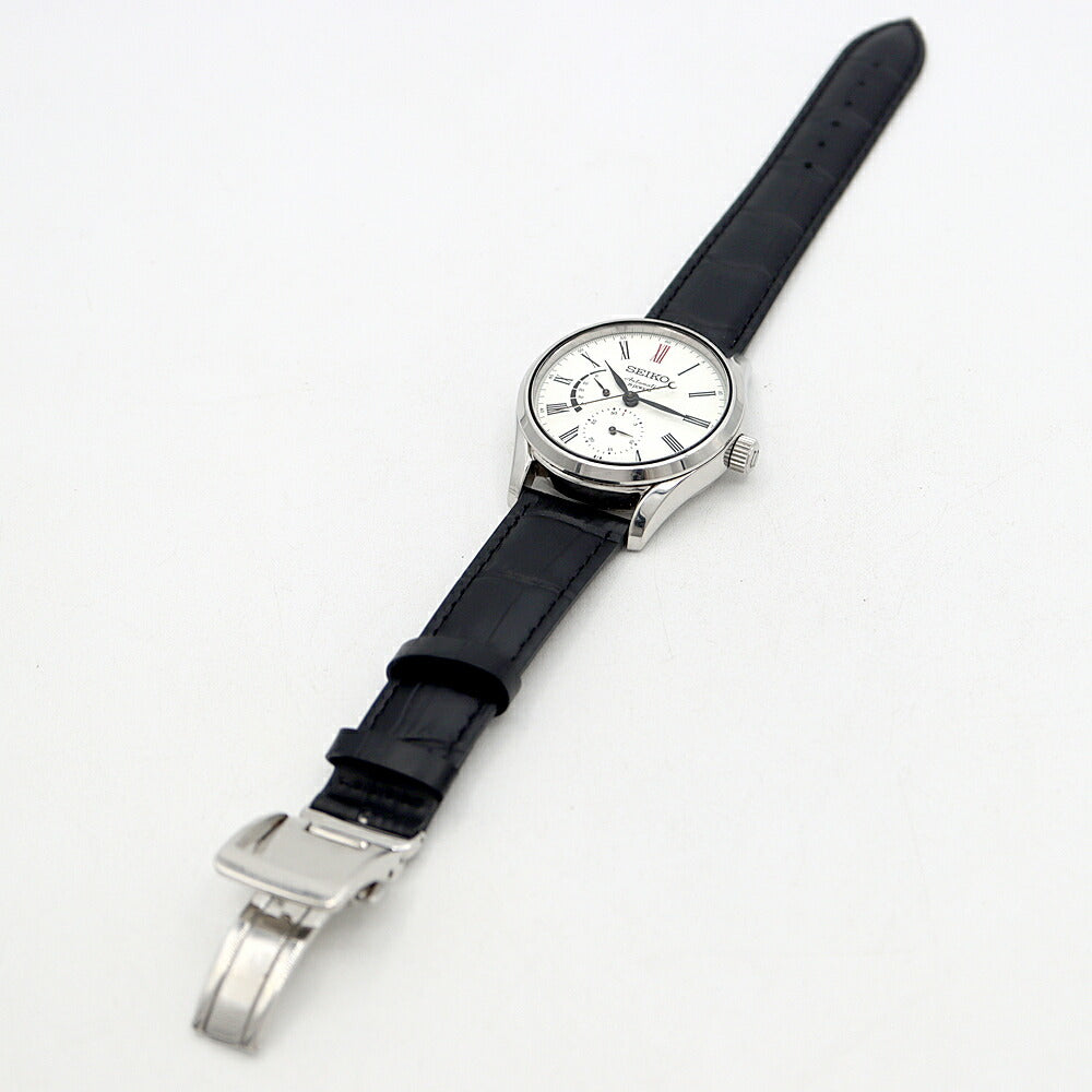 SEIKO セイコー プレザージュ クラフトマンシップシリーズ メカニカル 6R27-00C0 パワーリザーブ 100m防水 裏スケ デイト 琺瑯 白 ホワイト SS ステンレス 純正尾錠 メンズ 自動巻き プレサージュ【6ヶ月保証】【腕時計】【中古】
