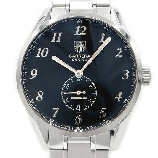 TAG Heuer タグホイヤー カレラ ヘリテージ キャリバー6 WAS2110 デイト 100m防水 裏スケ 黒 ブラック SS ステンレス メンズ 自動巻き【6ヶ月保証】【腕時計】【中古】