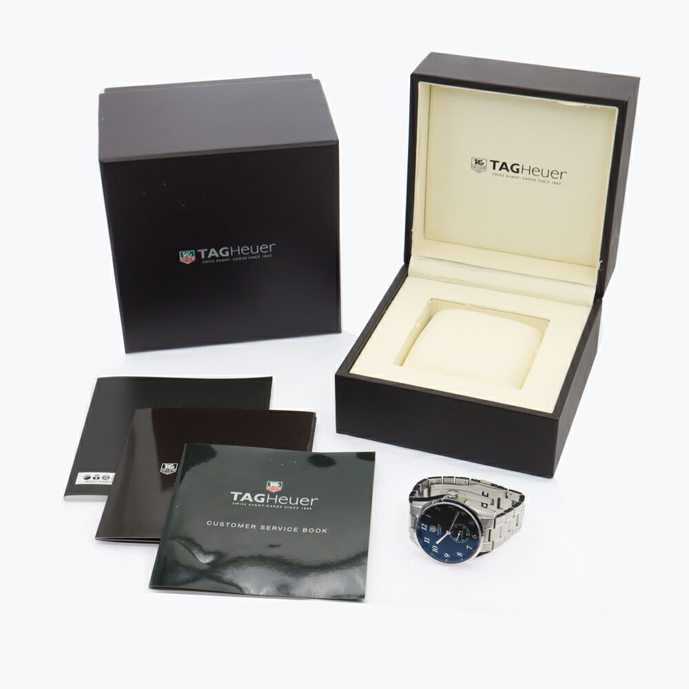 TAG Heuer タグホイヤー カレラ ヘリテージ キャリバー6 WAS2110 デイト 100m防水 裏スケ 黒 ブラック SS ステンレス メンズ 自動巻き【6ヶ月保証】【腕時計】【中古】