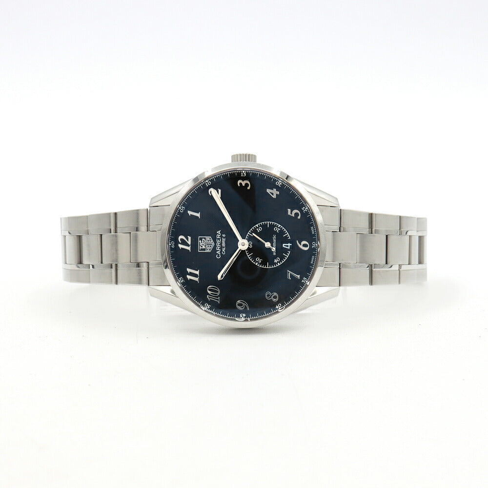 TAG Heuer タグホイヤー カレラ ヘリテージ キャリバー6 WAS2110 デイト 100m防水 裏スケ 黒 ブラック SS ステンレス メンズ 自動巻き【6ヶ月保証】【腕時計】【中古】