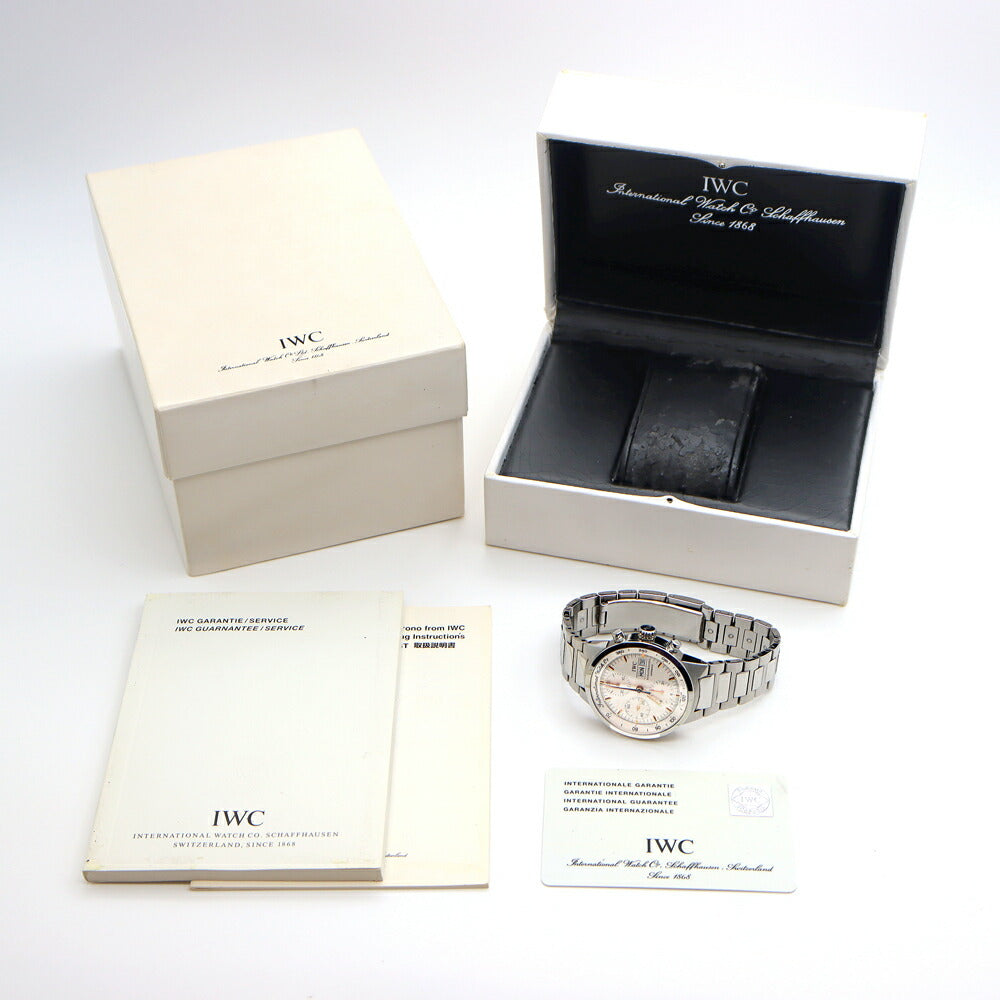 内部点検済 IWC インターナショナルウォッチカンパニー GST クロノグラフ IW370713 デイデイト 120m防水 シルバー SS ステンレス メンズ 自動巻き【6ヶ月保証】【腕時計】【中古】