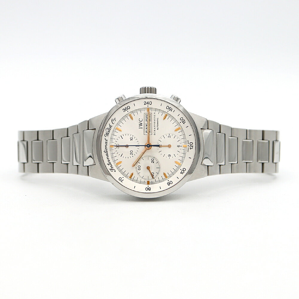 内部点検済 IWC インターナショナルウォッチカンパニー GST クロノグラフ IW370713 デイデイト 120m防水 シルバー SS ステンレス メンズ 自動巻き【6ヶ月保証】【腕時計】【中古】