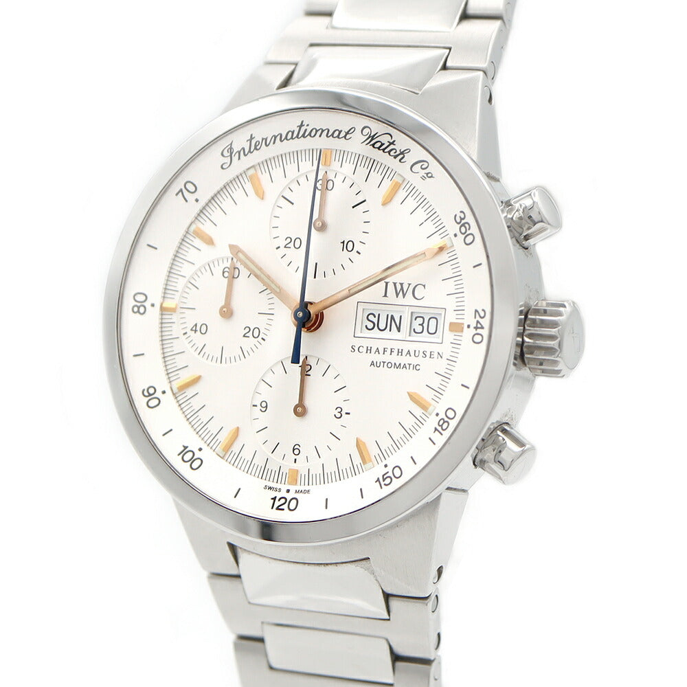 内部点検済 IWC インターナショナルウォッチカンパニー GST クロノグラフ IW370713 デイデイト 120m防水 シルバー SS ステンレス メンズ 自動巻き【6ヶ月保証】【腕時計】【中古】