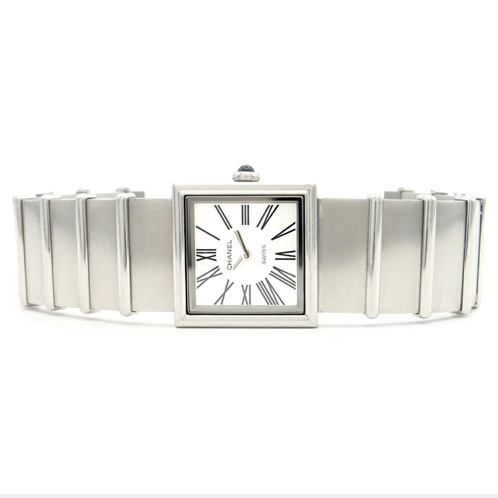 電池交換済 CHANEL シャネル マドモアゼル H0827 白 ホワイト SS ステンレス レディース クォーツ 【6ヶ月保証】【腕時計】【中古】