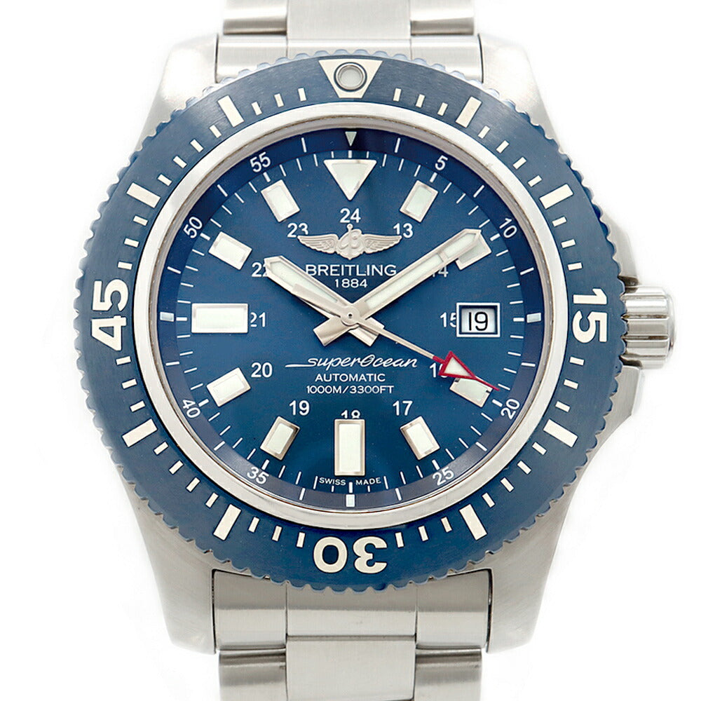 BREITLING ブライトリング スーパーオーシャン44 スペシャル Y17393 1000m防水 デイト 青 ブルー SS ステンレス メンズ 自動巻き【6ヶ月保証】【腕時計】【中古】