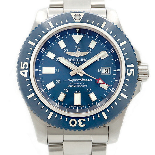 BREITLING Super Ocean 44 Special Y17393 1000m Water Resistant Date Blue SS Stainless Steel Men's Automatic Winding [6 Month Warranty] [Watch] [Used]