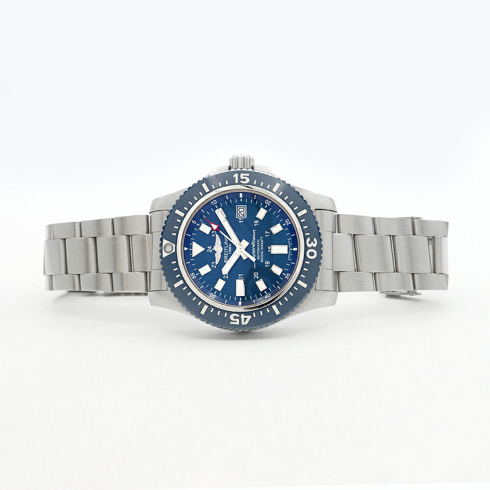 BREITLING ブライトリング スーパーオーシャン44 スペシャル Y17393 1000m防水 デイト 青 ブルー SS ステンレス メンズ 自動巻き【6ヶ月保証】【腕時計】【中古】