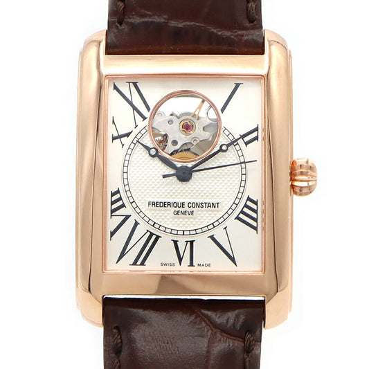 内部点検済 FREDERIQUE CONSTANT フレデリックコンスタント クラシック カレ ハートビート FC-303/310/315X4C34/6 裏スケ シルバー PGP ピンクゴールド 純正ベルト 純正尾錠 メンズ 自動巻き【6ヶ月保証】【腕時計】【中古】