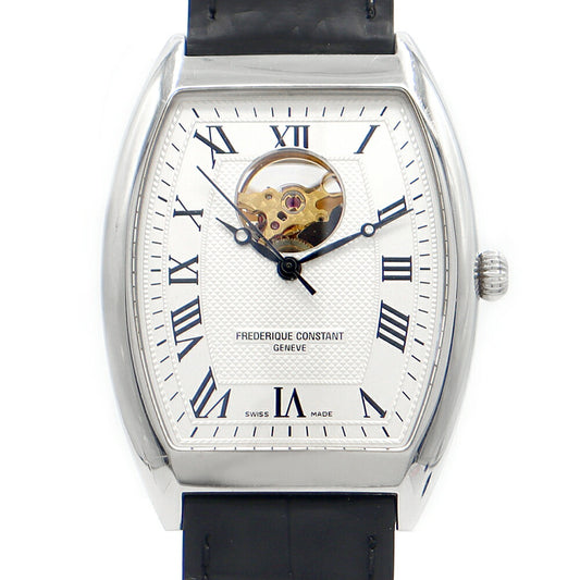 FREDERIQUE CONSTANT フレデリックコンスタント ハートビート トノー FC303/310X4T25/6 裏スケ シルバー SS ステンレス 純正尾錠 メンズ 自動巻き【6ヶ月保証】【腕時計】【中古】