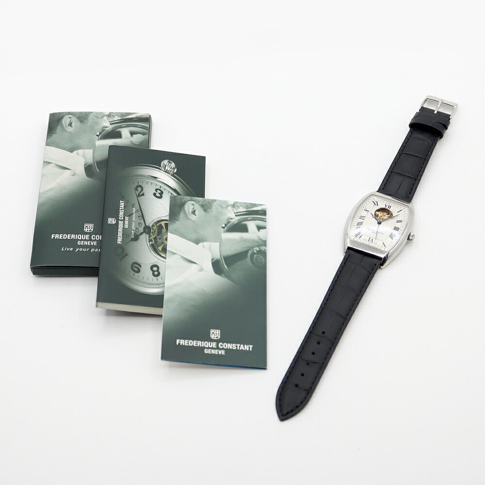 FREDERIQUE CONSTANT フレデリックコンスタント ハートビート トノー FC303/310X4T25/6 裏スケ シルバー SS ステンレス 純正尾錠 メンズ 自動巻き【6ヶ月保証】【腕時計】【中古】