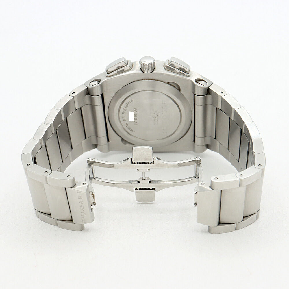 BVLGARI ブルガリ エルゴン クロノグラフ EG40SCH デイト シルバー SS ステンレス メンズ 自動巻き【6ヶ月保証】【腕時計】【中古】