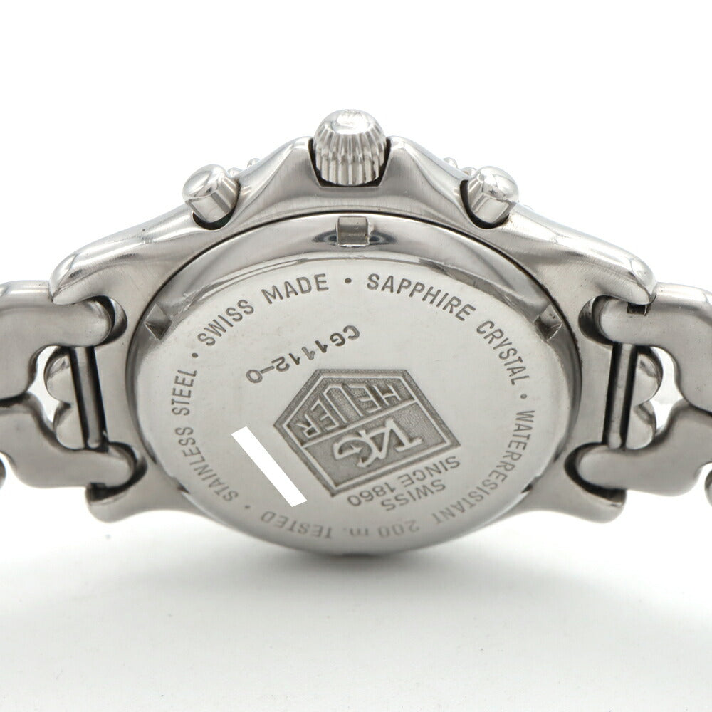 電池交換済 TAG Heuer タグホイヤー S/el セルシリーズ クロノグラフ CG1112 デイト 200m防水 白 ホワイト SS ステンレス メンズ クォーツ【6ヶ月保証】【腕時計】【中古】