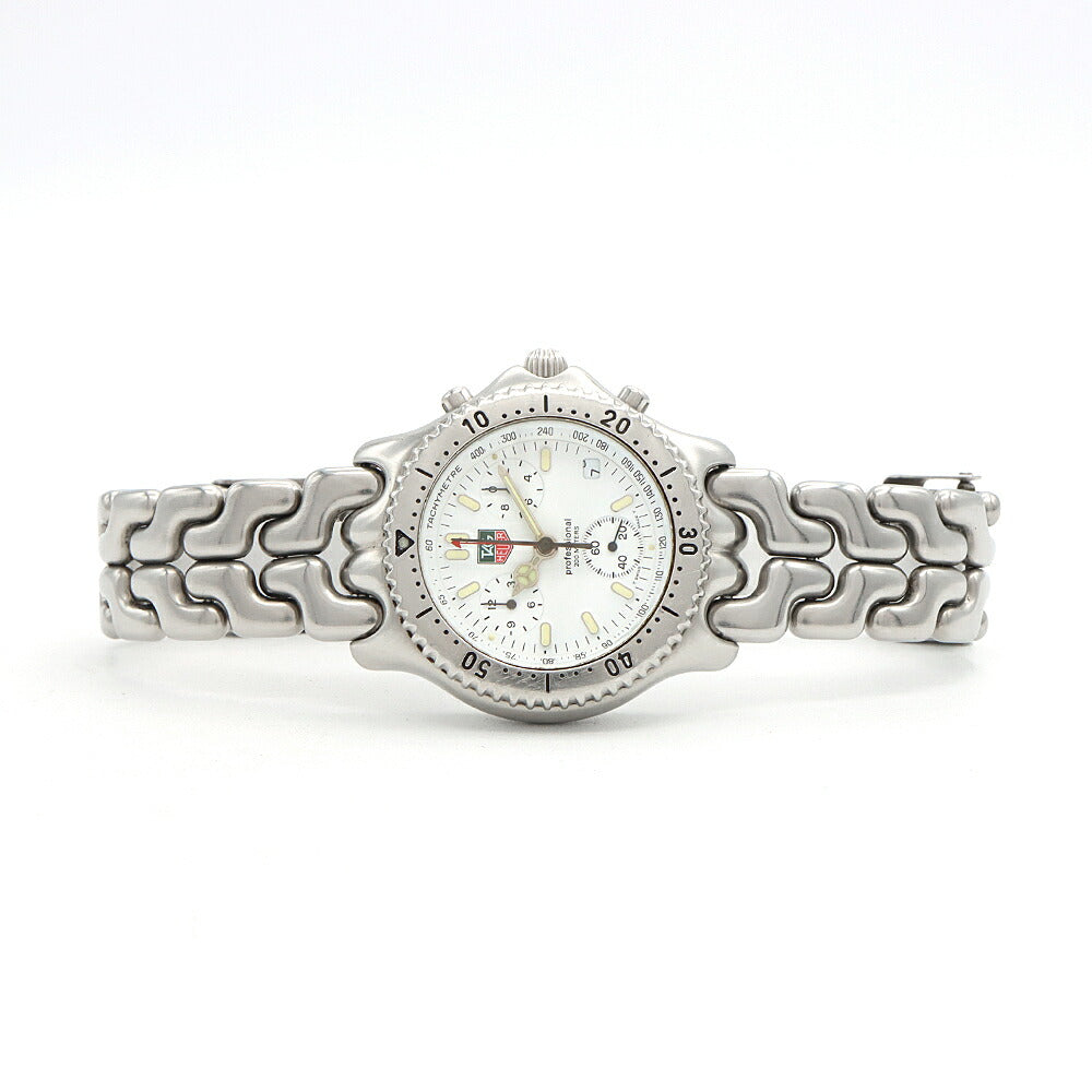 電池交換済 TAG Heuer タグホイヤー S/el セルシリーズ クロノグラフ CG1112 デイト 200m防水 白 ホワイト SS ステンレス メンズ クォーツ【6ヶ月保証】【腕時計】【中古】