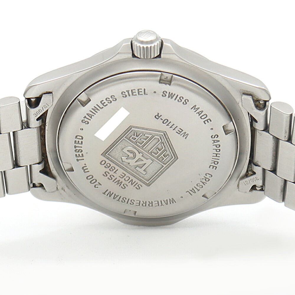 電池交換済 TAG Heuer タグホイヤー プロフェッショナル WE1110 デイト 200m防水 黒 ブラック SS ステンレス メンズ クォーツ【6ヶ月保証】【腕時計】【中古】