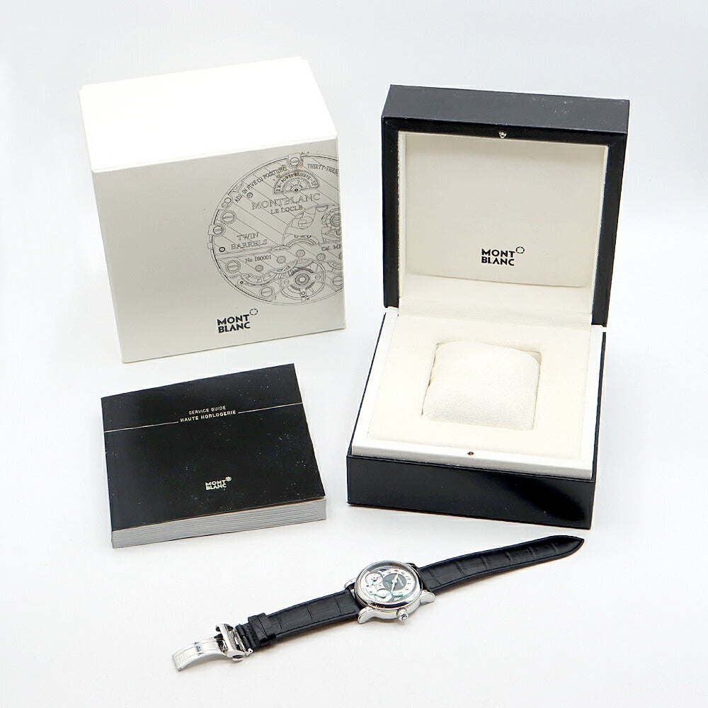 MONTBLANC モンブラン ニコラ リューセック クロノグラフ 102337 デイト グレー SS ステンレス 純正尾錠 メンズ 自動巻き【6ヶ月保証】【腕時計】【中古】