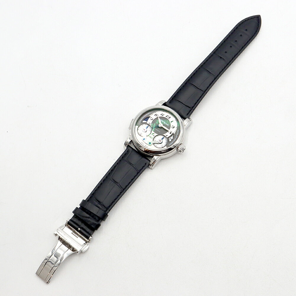 MONTBLANC モンブラン ニコラ リューセック クロノグラフ 102337 デイト グレー SS ステンレス 純正尾錠 メンズ 自動巻き【6ヶ月保証】【腕時計】【中古】