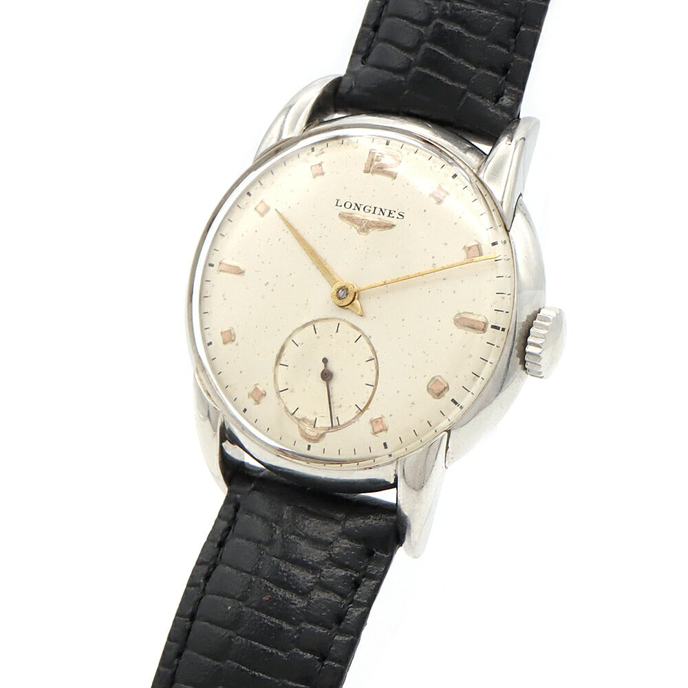 LONGINES ロンジン ラウンド スモールセコンド シルバー SS ステンレス メンズ 手巻き アンティーク ヴィンテージ【6ヶ月保証】【腕時計】【中古】