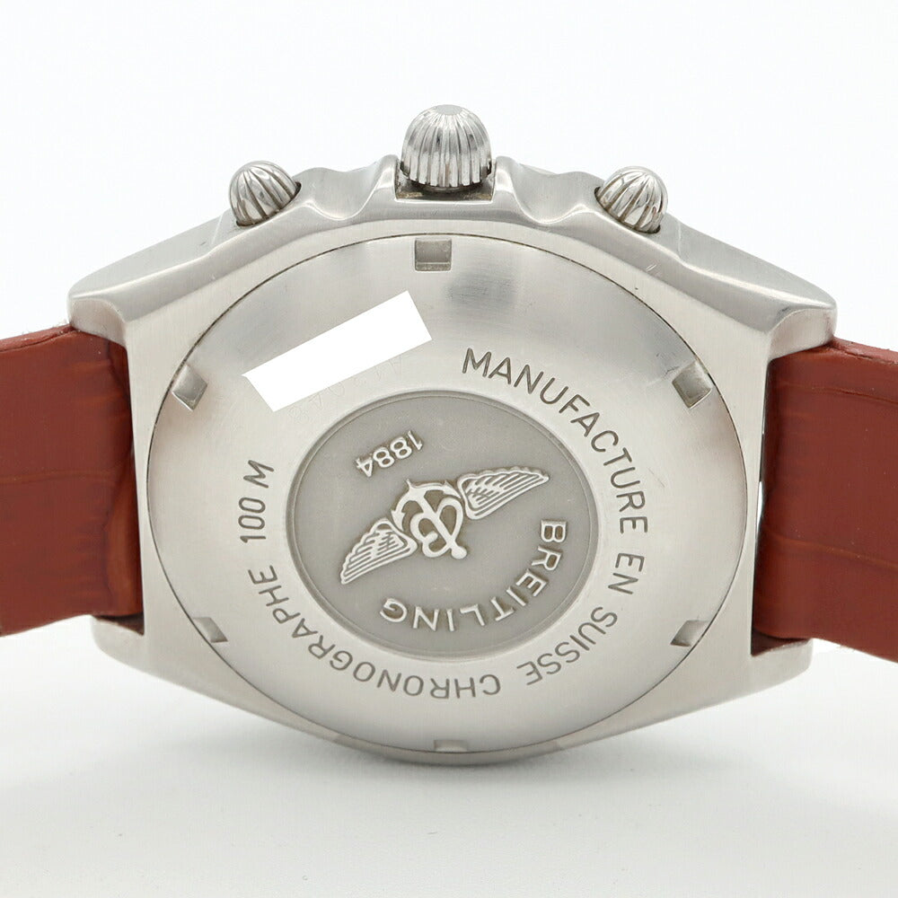 BREITLING ブライトリング クロノマット A13048 クロノグラフ デイト 100m防水 青 ブルー SS ステンレス 純正尾錠 メンズ 自動巻き【6ヶ月保証】【腕時計】【中古】