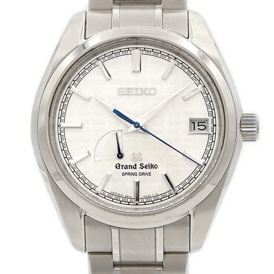 SEIKO Seiko GS Grand Seiko Spring Drive 9R Caliber 10th Anniversary Model Limited to 700 9R15-0AG0 SBGA109 100m Water Resistant Back Scaling Power Reserve Date Silver Ti Titanium Men's Automatic Winding [6 Month Warranty] [Watch] [Used]
