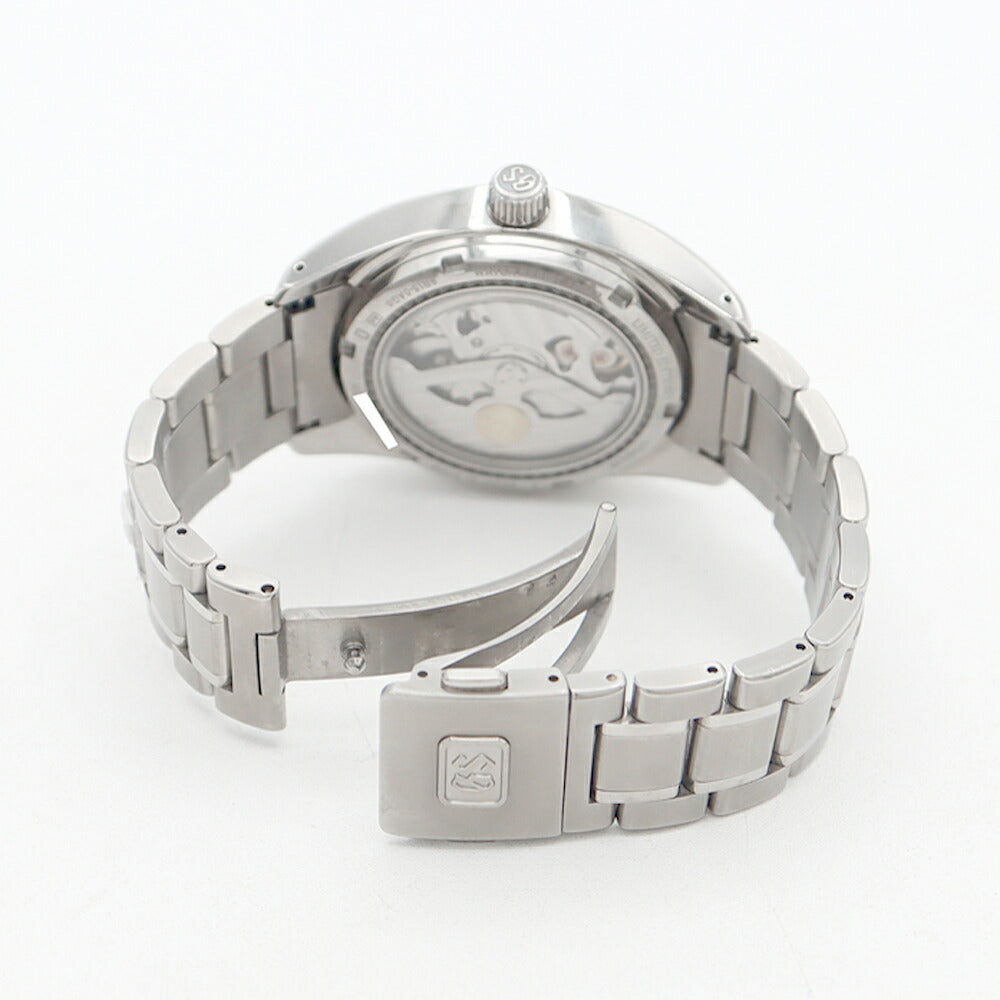 SEIKO セイコー GS グランドセイコー スプリングドライブ 9Rキャリバー10周年記念モデル 700本限定 9R15-0AG0 SBGA109 100m防水 裏スケ パワーリザーブ デイト シルバー Ti チタン メンズ 自動巻き【6ヶ月保証】【腕時計】【中古】