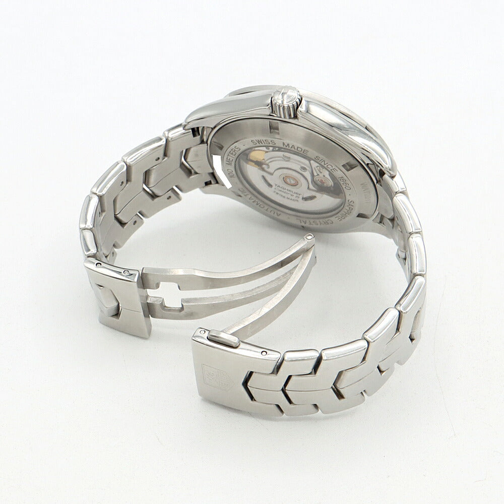 TAG Heuer タグホイヤー リンク キャリバー5 WAT2011 100m防水 デイデイト シルバー SS ステンレス メンズ 自動巻き【6ヶ月保証】【腕時計】【中古】