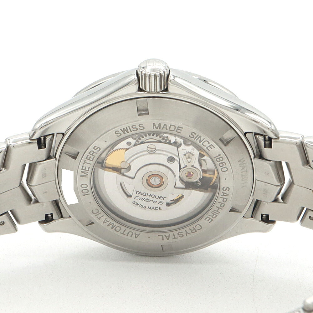 TAG Heuer タグホイヤー リンク キャリバー5 WAT2011 100m防水 デイデイト シルバー SS ステンレス メンズ 自動巻き【6ヶ月保証】【腕時計】【中古】