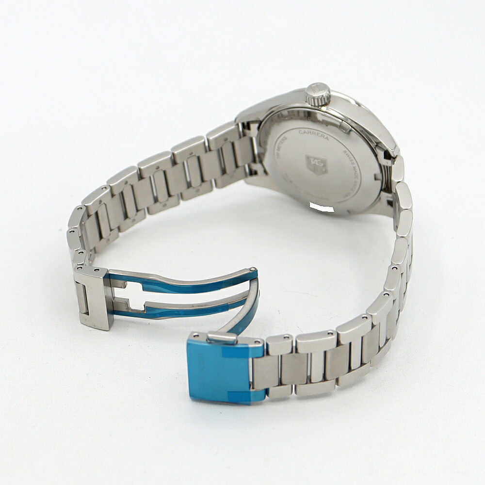 Battery replaced TAG Heuer Carrera WAR1311 BA0778 Date 100m waterproof white white shell SS stainless steel ladies quartz [6 months warranty] [watch] [used]