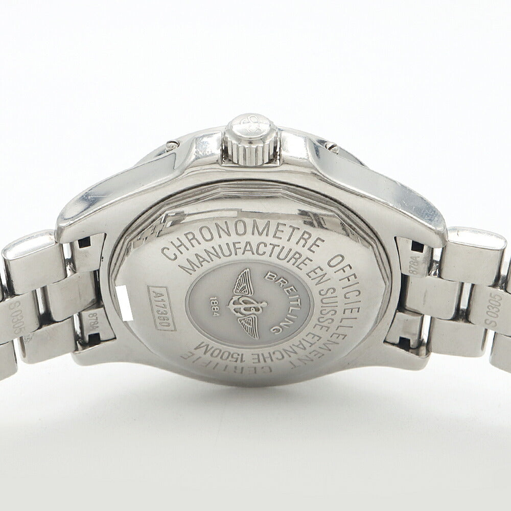 BREITLING ブライトリング スーパーオーシャン A17360 デイト 1500m防水 黒 ブラック SS ステンレス メンズ 自動巻き【6ヶ月保証】【腕時計】【中古】