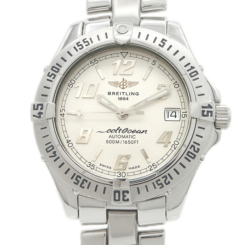 BREITLING ブライトリング コルト オーシャン A17050 デイト 500m防水 シルバー SS ステンレス メンズ 自動巻き【6ヶ月保証】【腕時計】【中古】