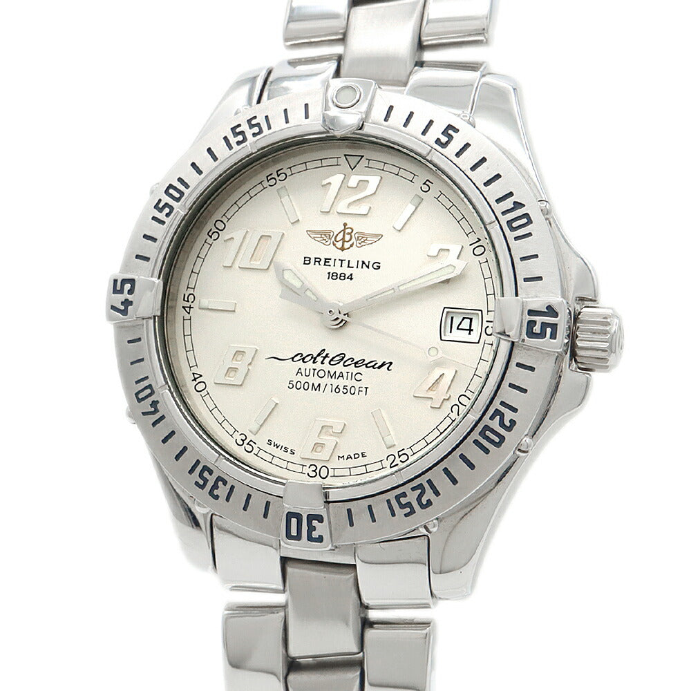 BREITLING ブライトリング コルト オーシャン A17050 デイト 500m防水 シルバー SS ステンレス メンズ 自動巻き【6ヶ月保証】【腕時計】【中古】