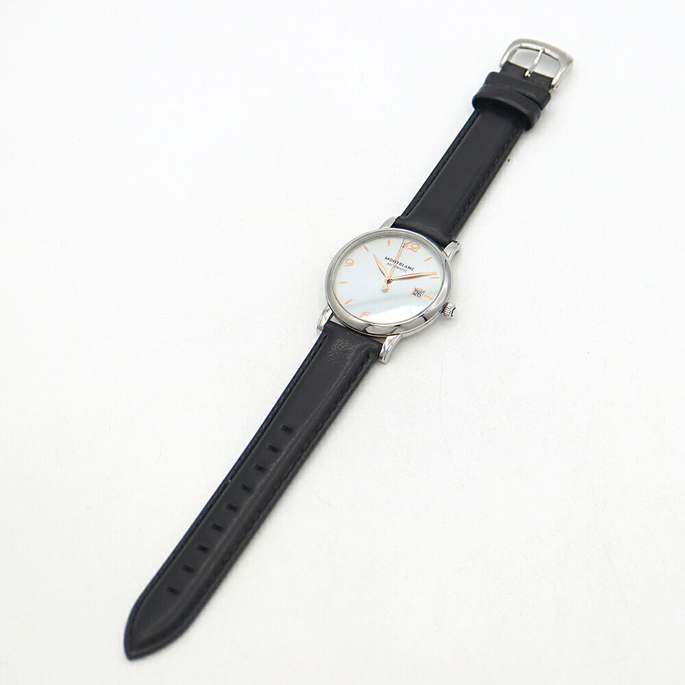 MONTBLANC モンブラン スター クラシック デイト オートマティック 110717 裏スケ 30m防水 シルバー SS ステンレス 純正尾錠 メンズ 自動巻き【6ヶ月保証】【腕時計】【中古】