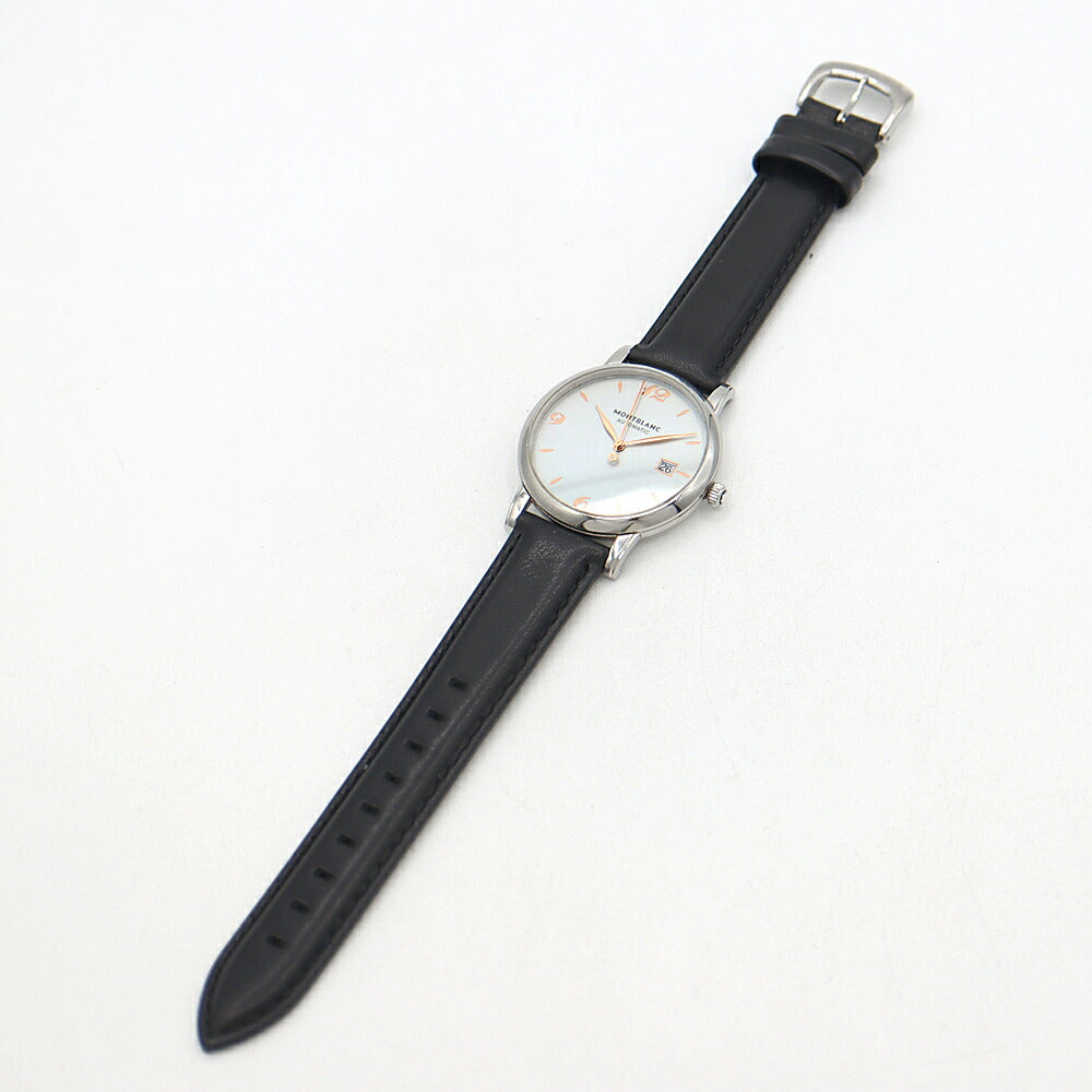 MONTBLANC Star Classic Date Automatic 110717 Back Skelton 30m Water Resistant Silver SS Stainless Steel Genuine Buckle Men's Automatic Winding [6 Month Warranty] [Watch] [Used]