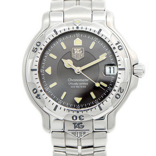 TAG Heuer 6000 Series WH5212 BA0676 200m Water Resistant Date Gray SS Stainless Steel Men Women Boys Automatic Winding [6 Month Warranty] [Watch] [Used]