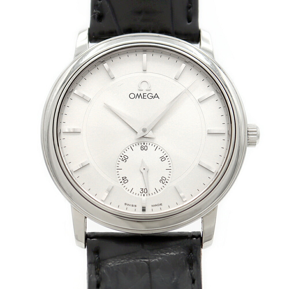 OMEGA オメガ デビル プレステージ 4820.31 スモールセコンド シルバー SS ステンレス 純正ベルト 純正尾錠 メンズ 手巻き デヴィル【6ヶ月保証】【腕時計】【中古】