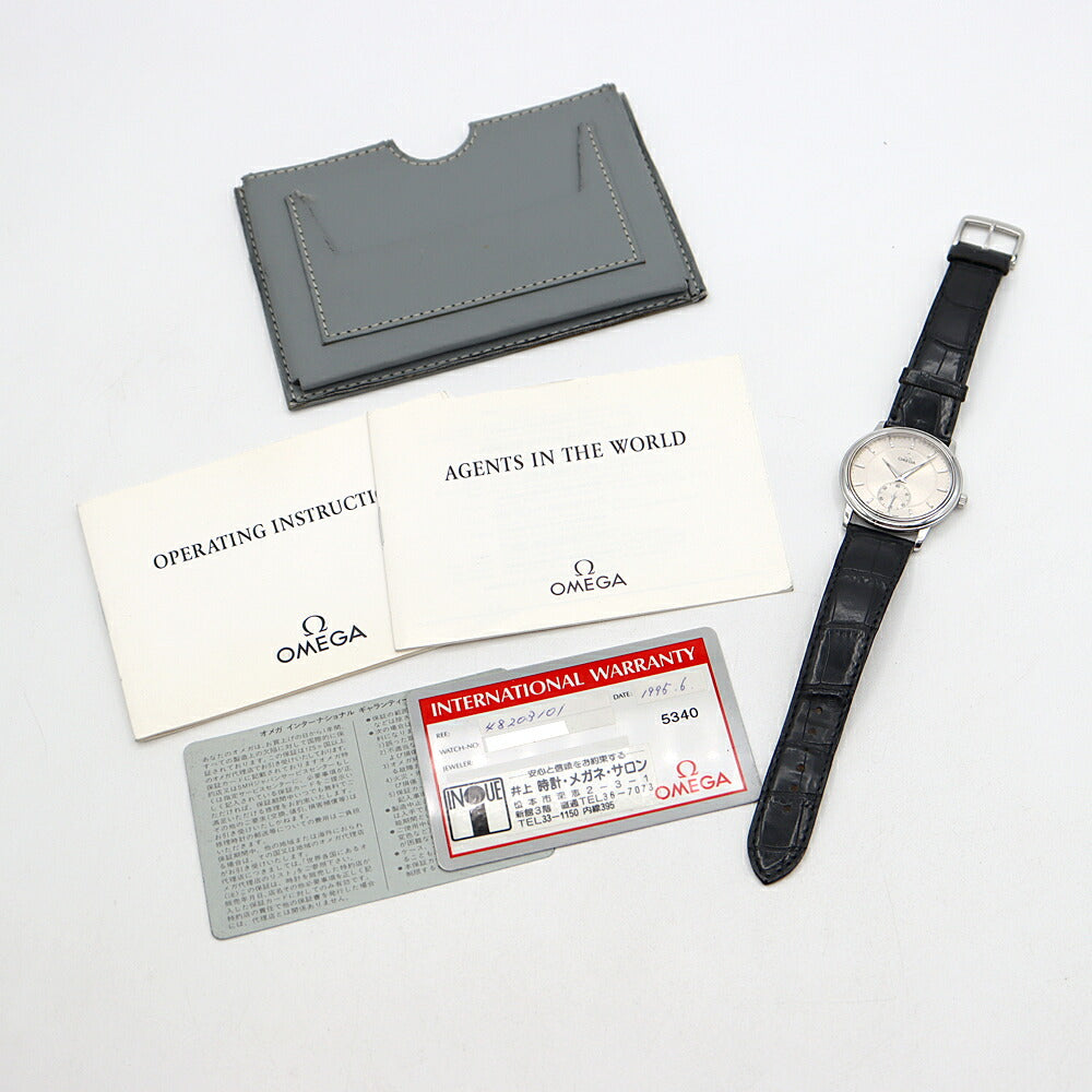 OMEGA オメガ デビル プレステージ 4820.31 スモールセコンド シルバー SS ステンレス 純正ベルト 純正尾錠 メンズ 手巻き デヴィル【6ヶ月保証】【腕時計】【中古】