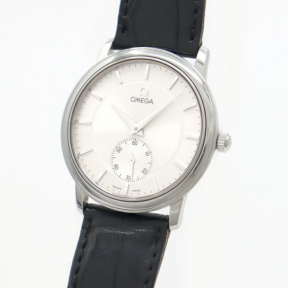 OMEGA オメガ デビル プレステージ 4820.31 スモールセコンド シルバー SS ステンレス 純正ベルト 純正尾錠 メンズ 手巻き デヴィル【6ヶ月保証】【腕時計】【中古】